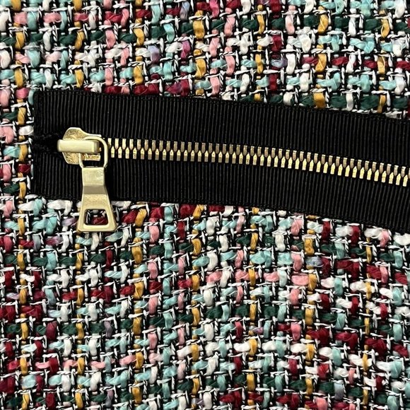 Loft Tweed Above Knee Skirt Womens Sz 2 Easter Career Wear Lined Mod Preppy - Picture 3 of 6